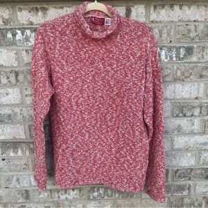 Vintage Red Marled Turtleneck Sweater